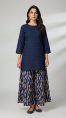 Chikankari Shirt With Printed Trouser 2pc Lawn Suit