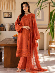 Luxury Embroidered Dhanak 3pc