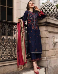 Luxury Embroidered Dhanak 3pc