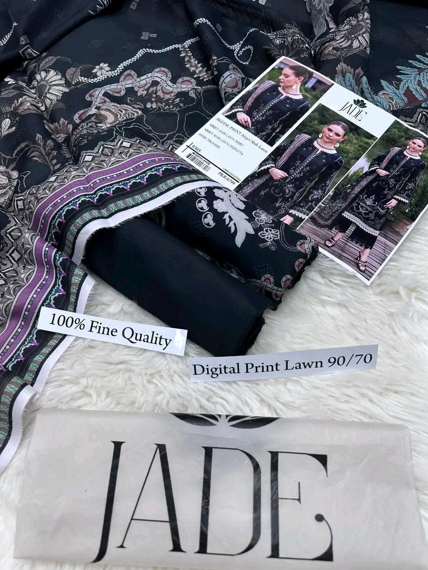 Premium Digital Print Lawn 3pc Suit