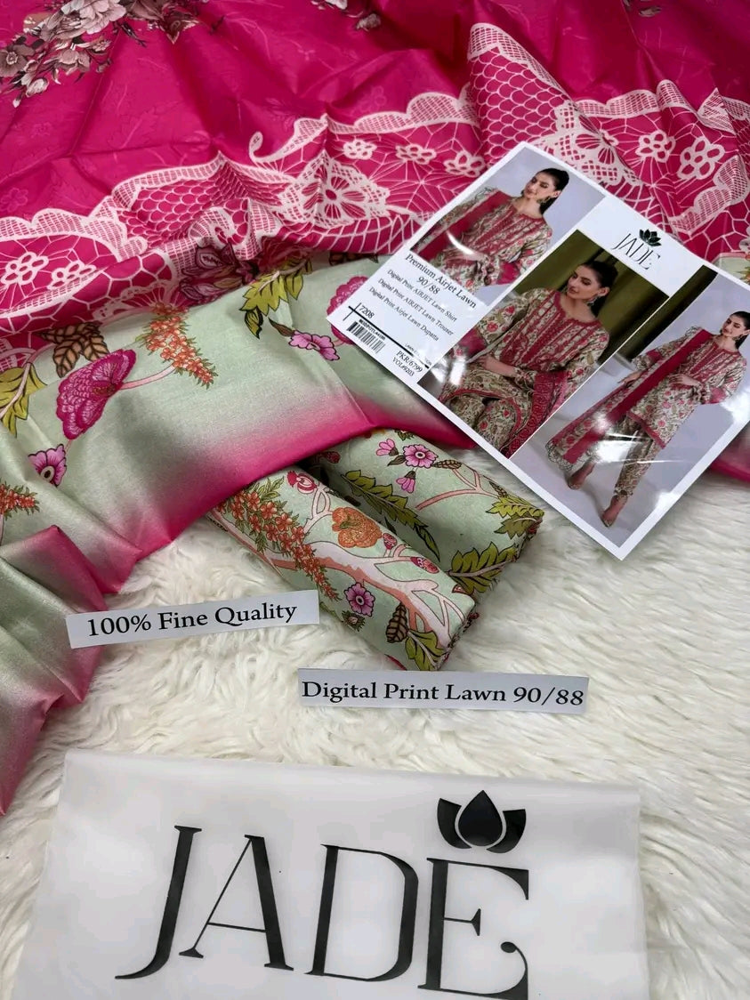 Premium Digital Print Lawn 3pc Suit
