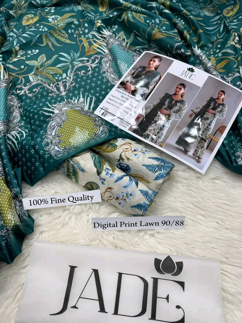Premium Digital Print Lawn 3pc Suit