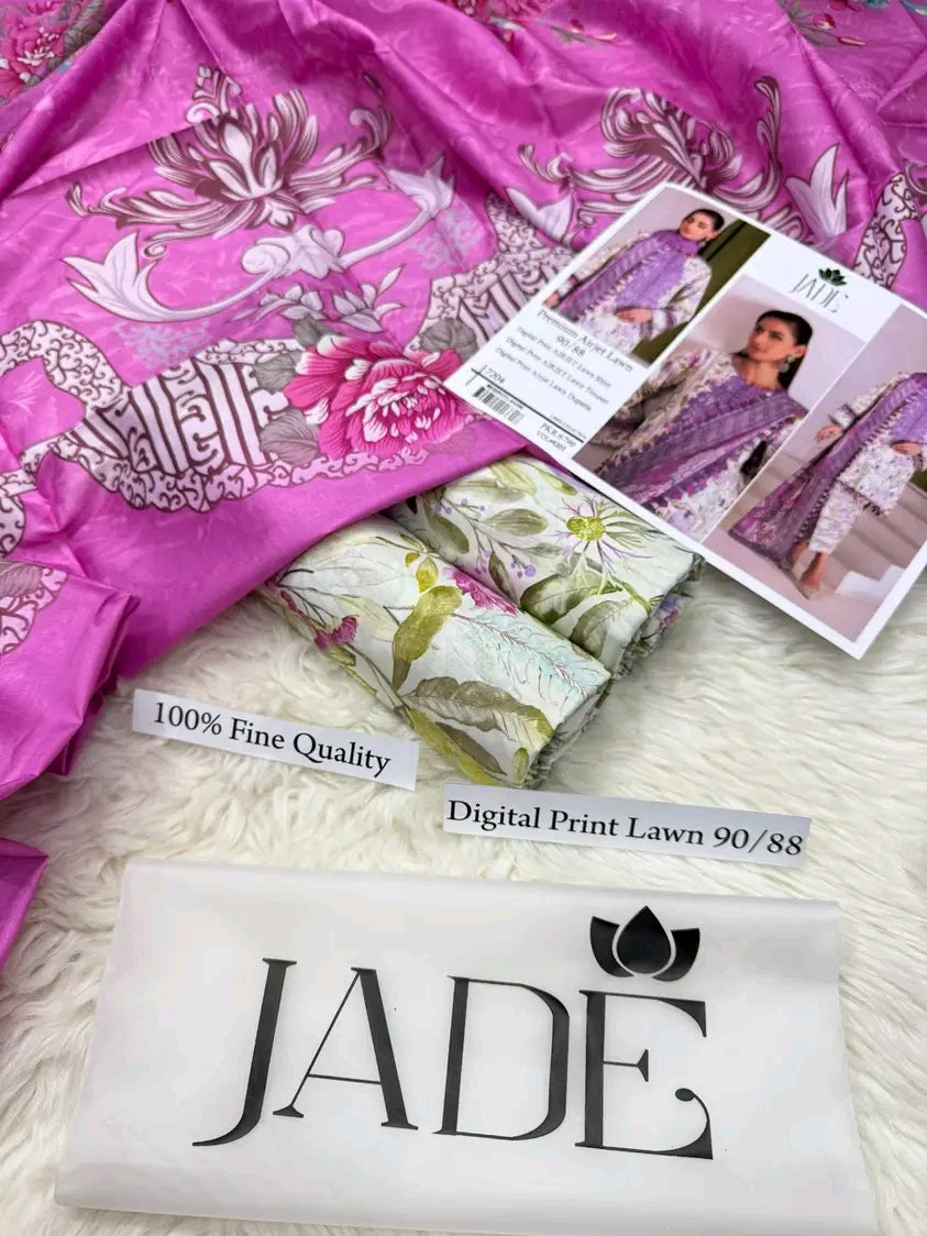 Premium Digital Print Lawn 3pc Suit
