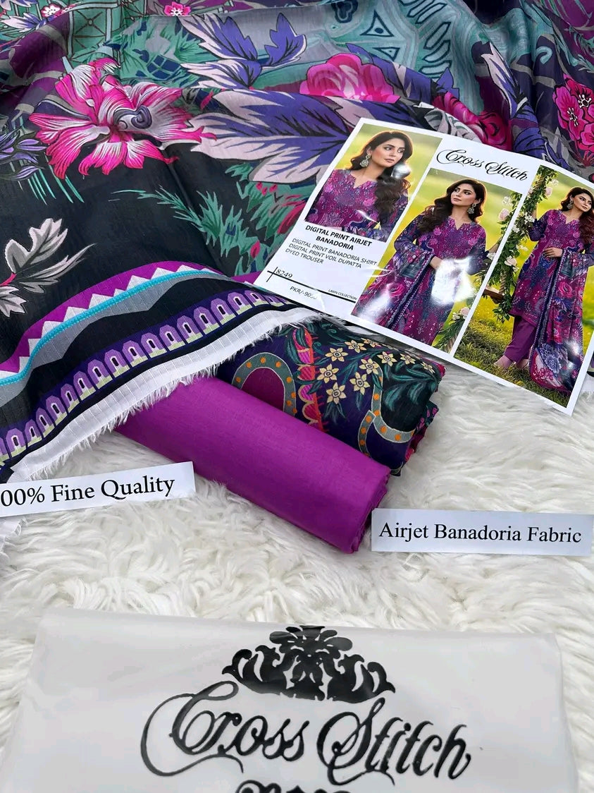 Premium Digital Print Lawn 3pc Suit