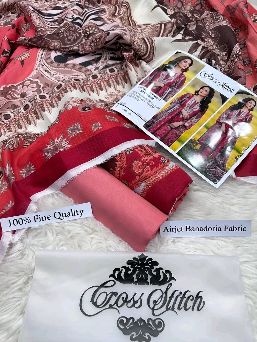 Premium Digital Print Lawn 3pc Suit