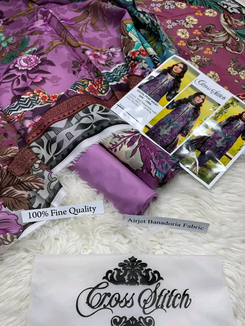 Premium Digital Print Lawn 3pc Suit