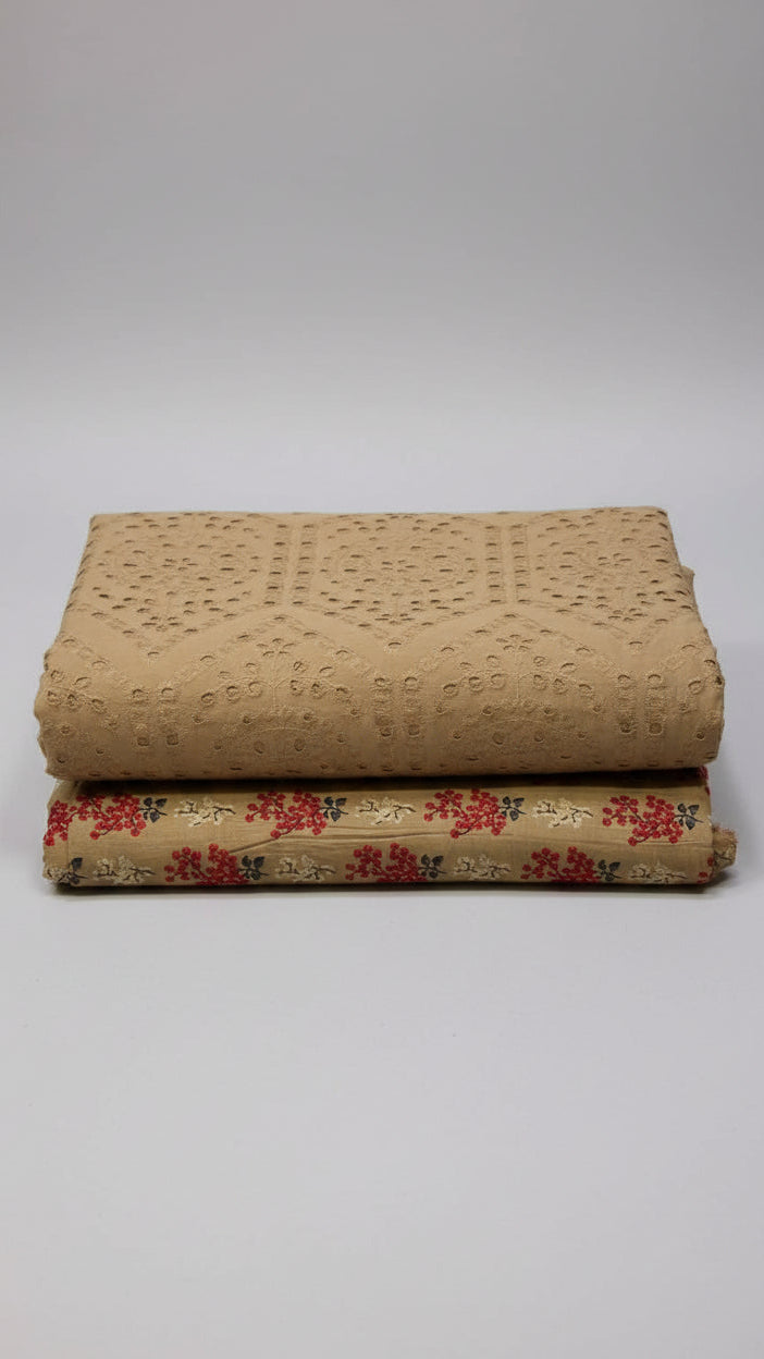 Chikankari Shirt With Printed Trouser 2pc Lawn Suit