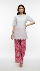 Chikankari Shirt With Printed Trouser 2pc Lawn Suit