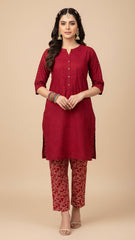 Chikankari Shirt With Printed Trouser 2pc Lawn Suit