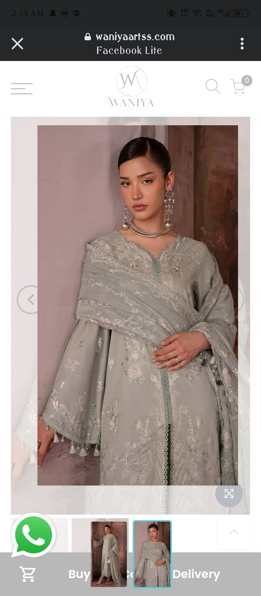 Blossom Embroidery 3pc Lawn Suit