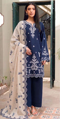 Luxury Embroidered Dhanak 3pc
