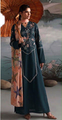 Luxury Embroidered Dhanak 3pc