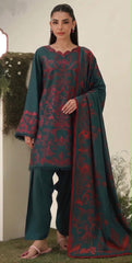 Luxury Embroidered Dhanak 3pc