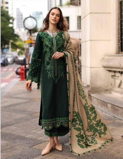 Luxury Embroidered Dhanak 3pc