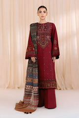 Luxury Embroidered Dhanak 3pc
