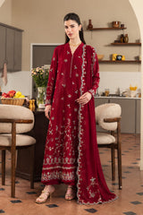 Luxury Embroidered Dhanak 3pc