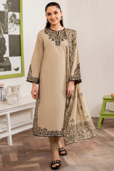 Luxury Embroidered Dhanak 3pc
