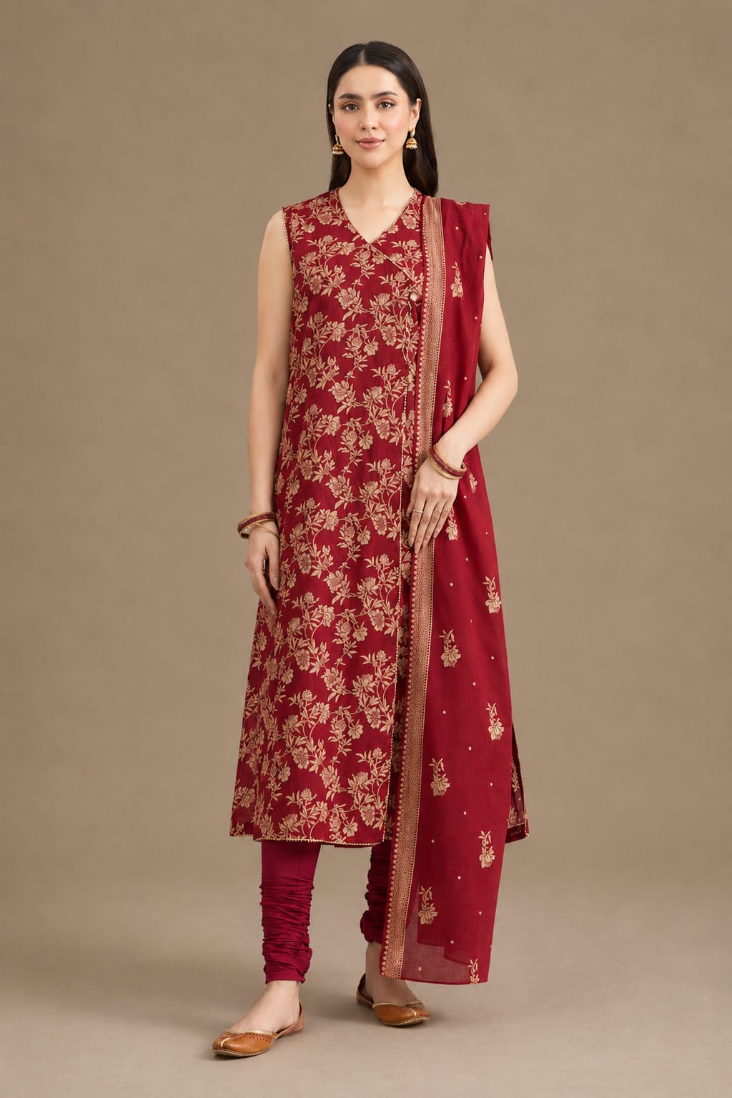 Luxury Embroidered Dhanak 3pc