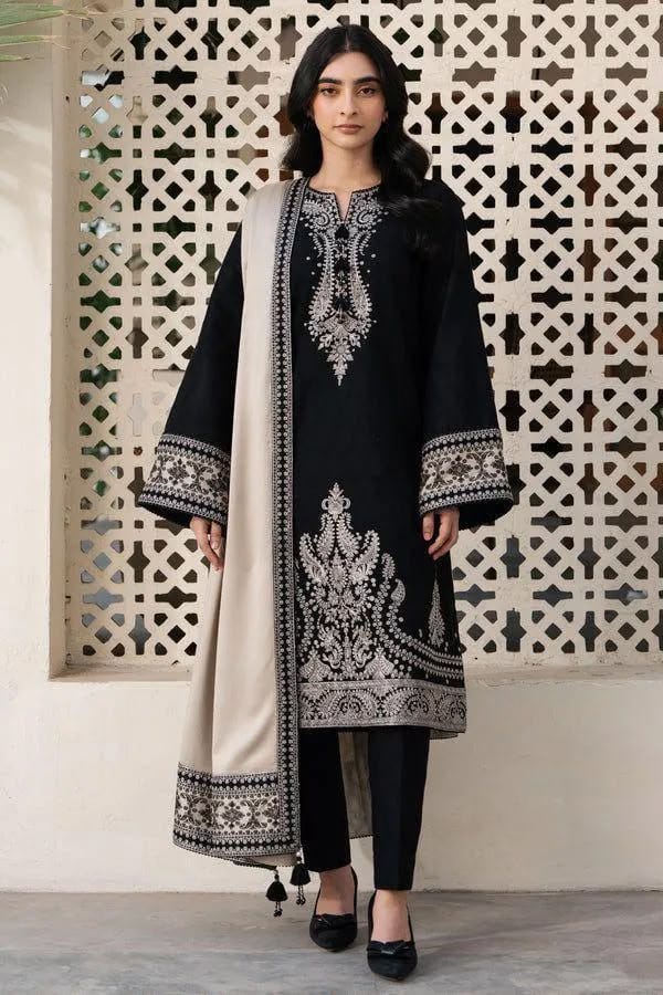 Luxury Embroidered Dhanak 3pc