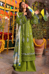 Luxury Embroidered Dhanak 3pc
