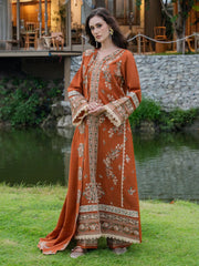 Luxury Embroidered Dhanak 3pc