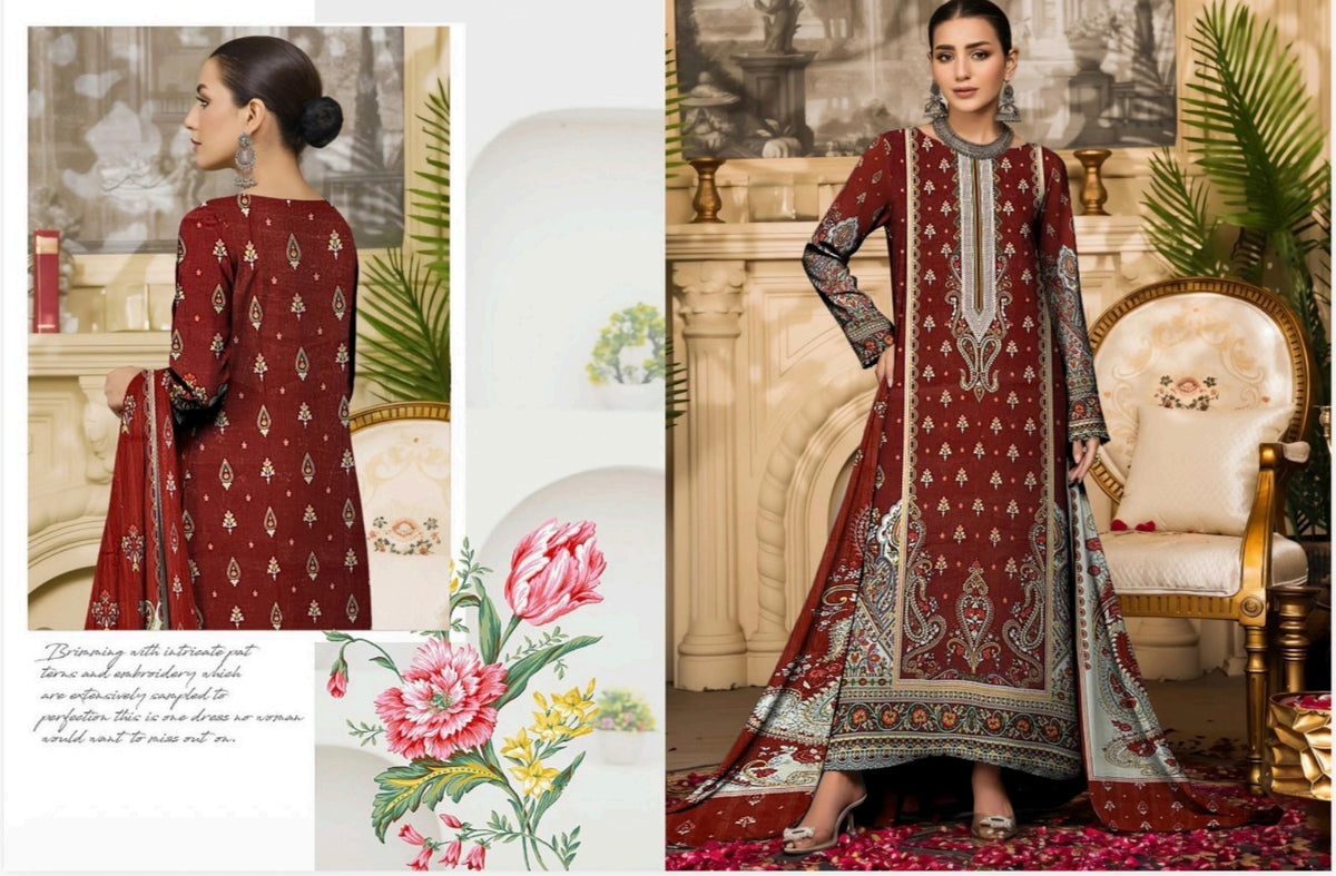 Signature Printed 3pc Lawn Suit