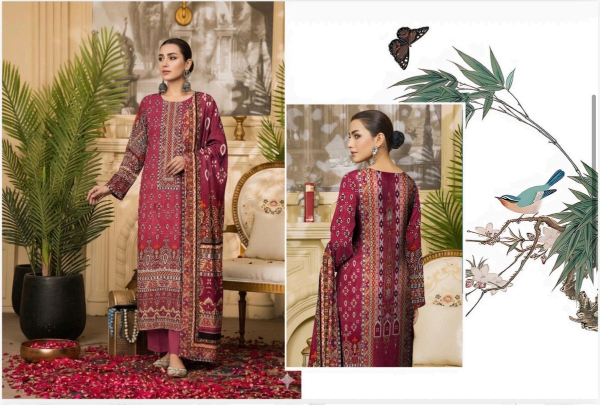 Signature Printed 3pc Lawn Suit